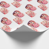 Romantisches Igel Valentinstag Geschenkpapier, Geschenkpapier (Ecke)