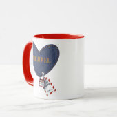 Romantisches individualisierbares Jubiläum Tasse (Vorderseite Links)