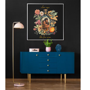 Romantisches individuelles Foto-Geschenk zum Hochz Poster