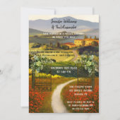 Romantisches italienisches Hochzeitsempfang Custom Einladung (Vorderseite)