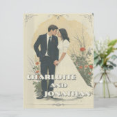 Romantisches Jahrgang Hochzeit (Stehend Vorderseite)