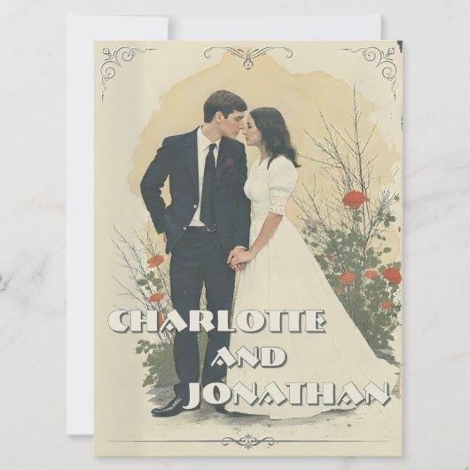Romantisches Jahrgang Hochzeit (Vorderseite)