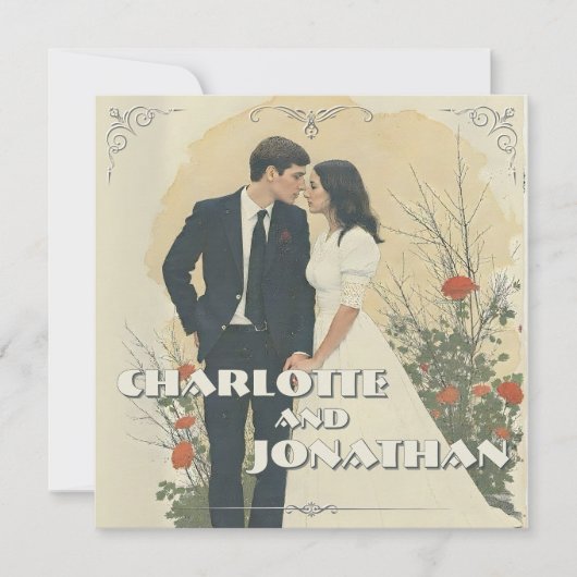 Romantisches Jahrgang Hochzeit (Vorderseite)
