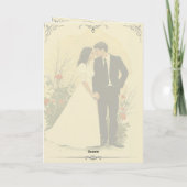 Romantisches Jahrgang Hochzeit Karte (Rückseite)