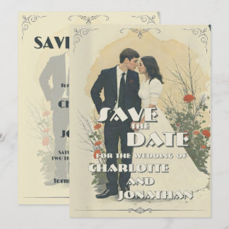Romantisches Jahrgang Hochzeit Lucca Art Cards