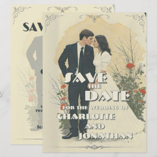 Romantisches Jahrgang Hochzeit Lucca Art Cards