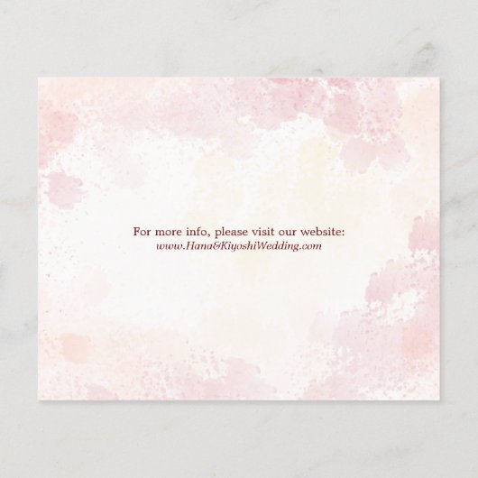 Romantisches Japan Pink Cherry Blossom Save the Da (Rückseite)