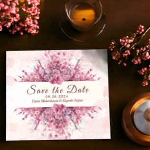 Romantisches Japan Pink Cherry Blossom Save the Da