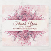 Romantisches Japan Pink Cherry Blossom Schaumweinetikett (Einzelnes Label)