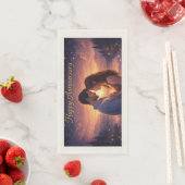 Romantisches Jubiläumspaar Sonnenuntergang Serviette (Beispiel)