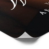 Romantisches kalligrafisches Foto Hochzeit Begrüßu Poster (Ecke)