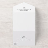 Romantisches kalligraphisches Monogramm-Hochzeitss All In One Einladung (Außenbereich)