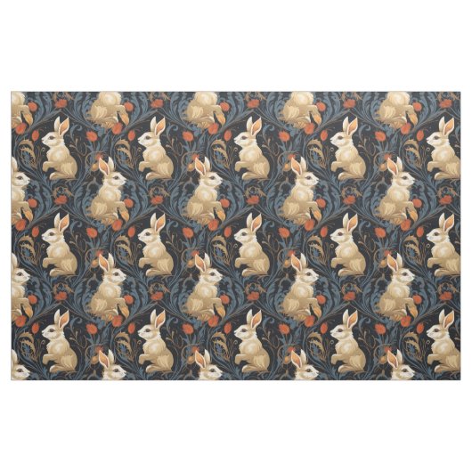 Romantisches Kaninchenmuster Stoff (Fat Quarter (45,7 x 55,9 cm))