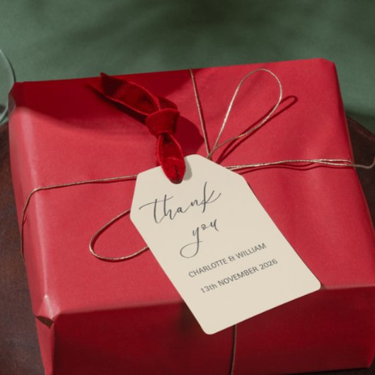 Romantisches klassisches Hochzeitsgeschenk-Tag Geschenkanhänger