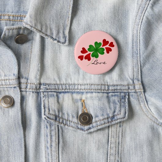 Romantisches Kleeblatt Button (Beispiel)