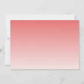 Romantisches Korallen-Minimalistisches Foto Save The Date (Rückseite)
