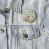 Romantisches Korsett-Vintage rosa Rosen-Minze Button (Beispiel)