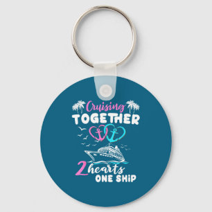 Romantisches Kreuzfahrt-Ehepaar-Schiff Schlüsselanhänger