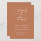 Romantisches Kupferskript, Hochzeitsfeier Einladung (Vorne/Hinten)