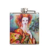 ROMANTISCHES LADY MIT PEACOCK FEATHER FLACHMANN (Rückseite)