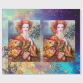 ROMANTISCHES LADY MIT PEACOCK FEATHER GESCHENKPAPIER (Flach)