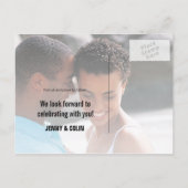 Romantisches Las Vegas Wedding Foto Save the Date Ankündigungspostkarte (Rückseite)