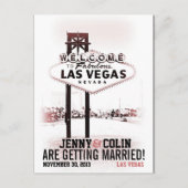 Romantisches Las Vegas Wedding Foto Save the Date Ankündigungspostkarte (Vorderseite)