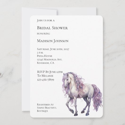 Romantisches Lavendel-Brautparty Einladung