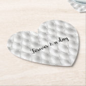 Romantisches Leather der weißen Imitate Untersetzer (angewinkelt)