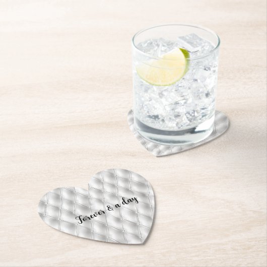 Romantisches Leather der weißen Imitate Untersetzer (Vor Ort)