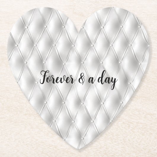 Romantisches Leather der weißen Imitate Untersetzer (Vorderseite)