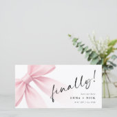 Romantisches Lesezeichen Elegante Schrift Endlich  Save The Date (Stehend Vorderseite)