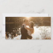 Romantisches Lesezeichen Elegantes Skript Endlich  Save The Date (Rückseite)