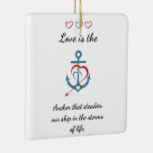 Romantisches Liebe Gedicht Modernes Valentinin Keramikornament (Rechts)