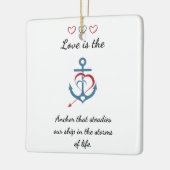 Romantisches Liebe Gedicht Modernes Valentinin Keramikornament (Links)