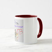 Romantisches Liebes-Tassen-Design Tasse (VorderseiteRechts)