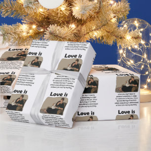 Romantisches Liebespaar-Zitat Hochzeitsfeier Geschenkpapier