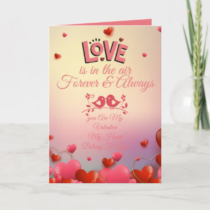 Romantisches Liebeszitat-Design Elegante rosa Li Karte