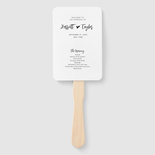 Romantisches Liebeszitat Fächer (Vorderseite)