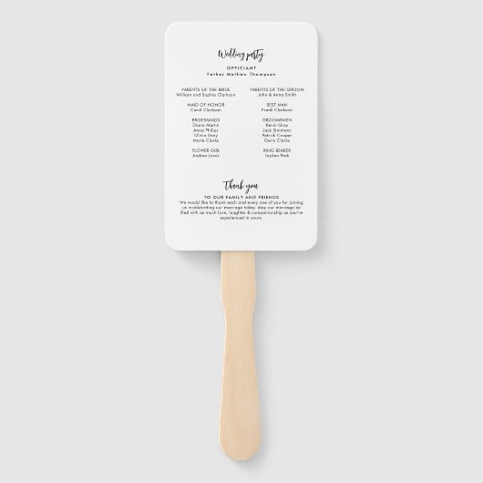 Romantisches Liebeszitat Fächer (Rückseite)