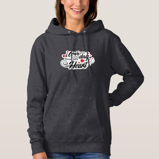 Romantisches Liebeszitat Hoodie (Vorderseite)