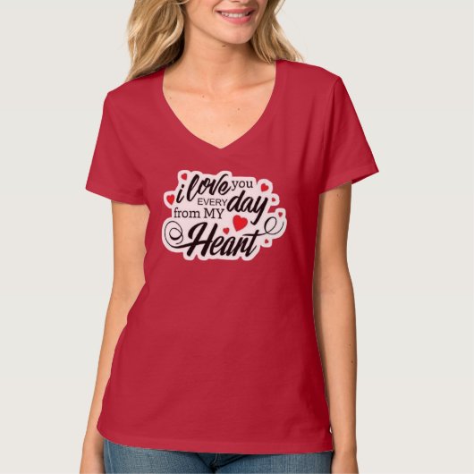 Romantisches Liebeszitat T-Shirt (Vorderseite)