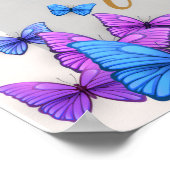 Romantisches lila Brautparty Begrüßung Poster (Ecke)