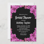 Romantisches Lila-Orchid-Brautparty Einladung (Vorderseite)