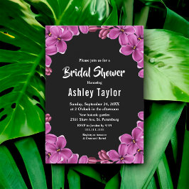 Romantisches Lila-Orchid-Brautparty Einladung