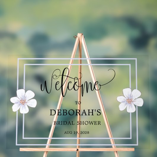 Romantisches Lilac Floral Brautparty Acrylschild (Neutral)