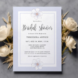 Romantisches Lilac Floral Brautparty Einladung
