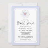 Romantisches Lilac Floral Brautparty Einladung (Vorderseite)