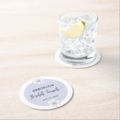 Romantisches Lilac Floral Brautparty Runder Pappuntersetzer (Vor Ort)