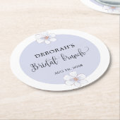 Romantisches Lilac Floral Brautparty Runder Pappuntersetzer (Angewinkelt)